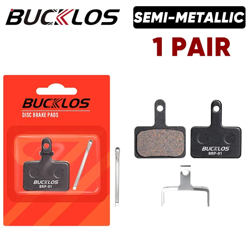 BUCKLOS MTB Bike Brake Pads Durable Hydraulic Disc Brake Pads fit B01S Semi-Metal MTB Road Cycling Wear Resistant Brake Pad Part