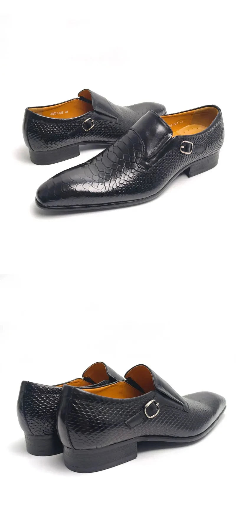 Fashions slip-on loafers buckle leather Shoe daily casual shoes men's Business Formal Office Shoes original designer British