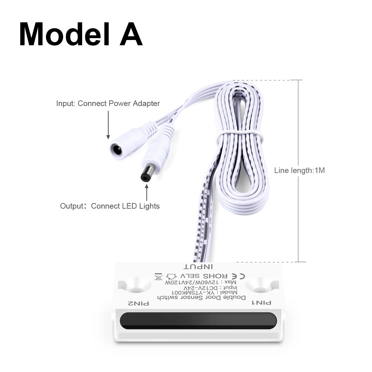 Smart Double Door Proximity Sensor Switch DC 12V-24V LED Light Switch For Wardrobe Cabinet Closet Backlight DIY Control Switch