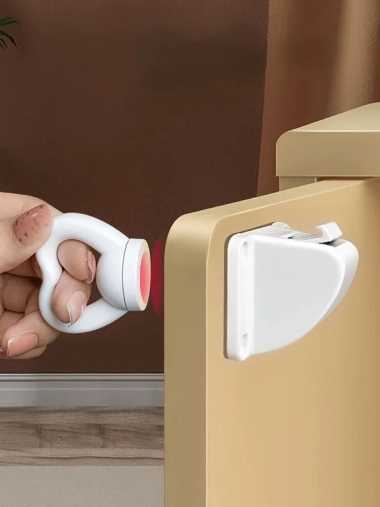 Invisible Magnetic Cabinet Lock For Baby Child Safety Lock Anti-Opening Cabinet Buckle Furniture Fittings Door Closer