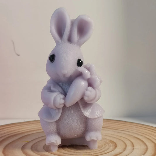 3D rabbit mold for DIY scented candles; animal-shaped decoration figurine