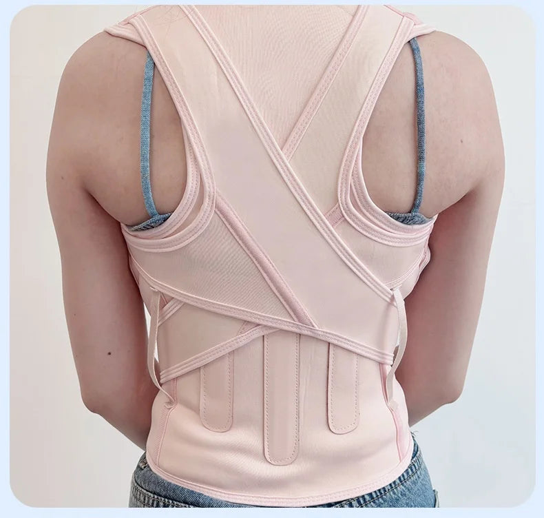 AIQUE Back Posture Corrector Lumbar Pad Waist Support Hunchback Spinal Orthopedic Straps Correct UNISEX Back Brace For Adult