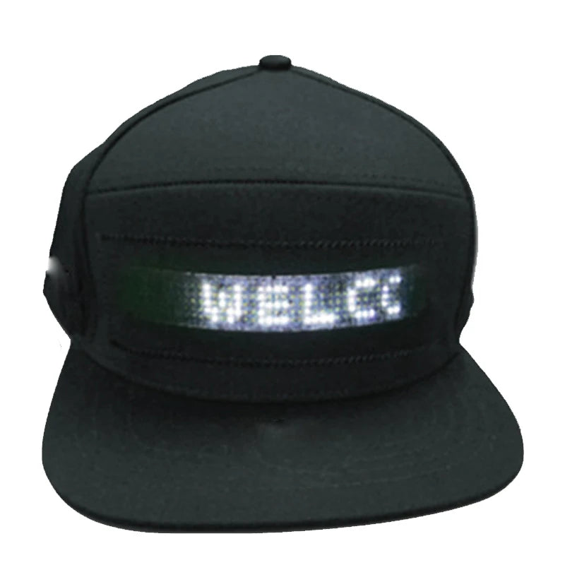 Luminous LED Cap DIY Message And Picture Bluetooth Control Fashion Apparel Accessories LED Decor Glowing Baseball Cap