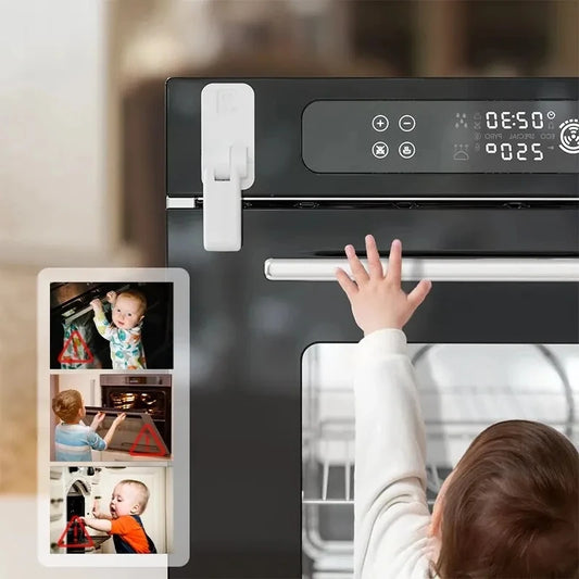 4PCS Child Safety Door Level Handle Locks Anti-open Door Security ProtectionUniversal Drawer Cabinet Refrigerator Oven Door Lock