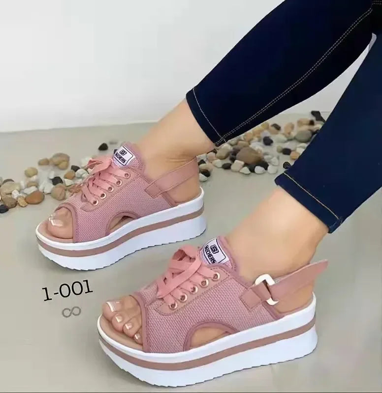 Platform Women Sandals Female Trend High-heeled Sandals Summer Beach New Open Toe Casual Shoes for Women Pantuflas De Mujer2024