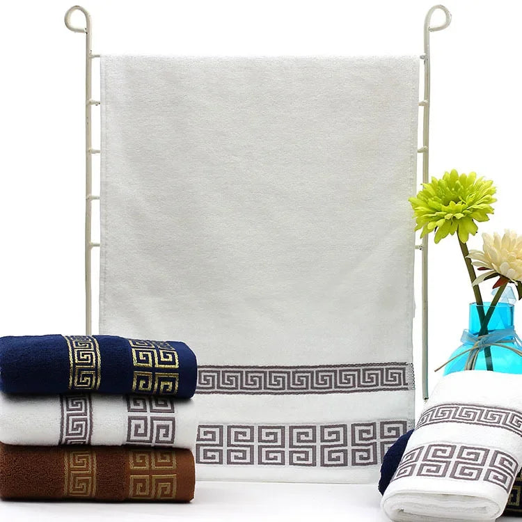 35x75cm 100% Cotton High Quality Luxury Soft Embroidered Beach Strongly Water Absorbent Adult Towels Bathroom