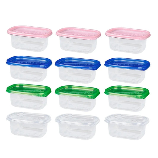 12pcs 280ML Rectangular Plastic Lunch Boxes Disposable Food Container Kitchen Sealed Box For Fruit Cake