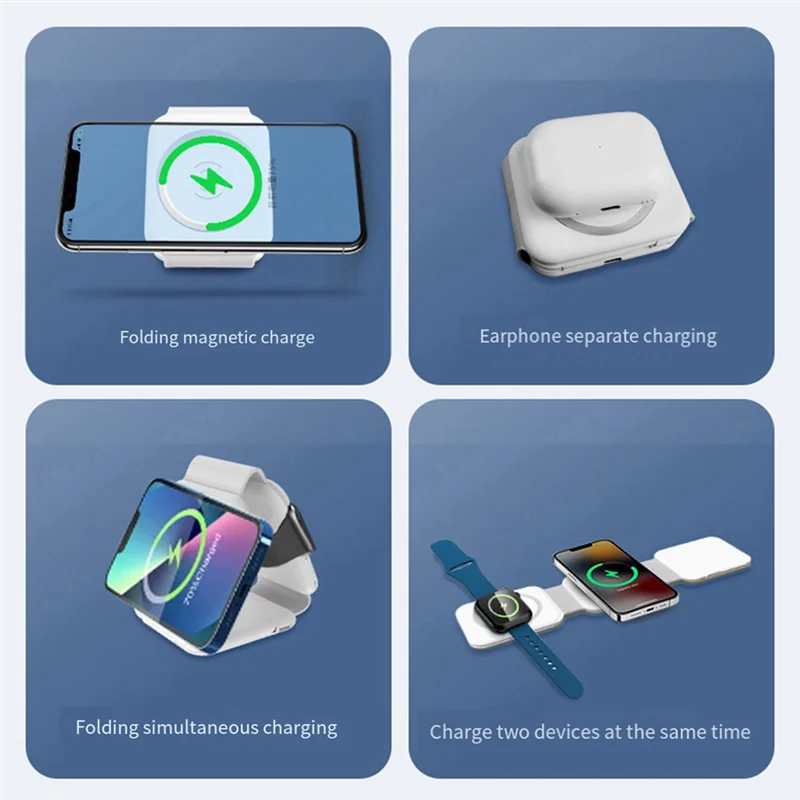 Especial 15W 10-In-1 Fast Charging Dock Station Wireless Charger For Iphone 14 13 12 Pro Max 8 7 Fast Charging Dock Station Whit