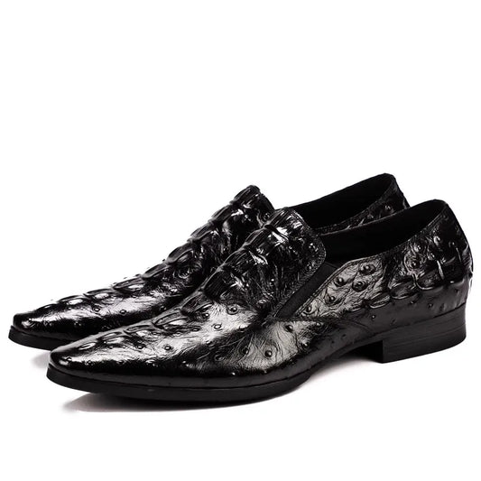 Genuine Leather Oxford Office Shoes Luxury Dress Shoes Slip on Wedding Shoes For Men