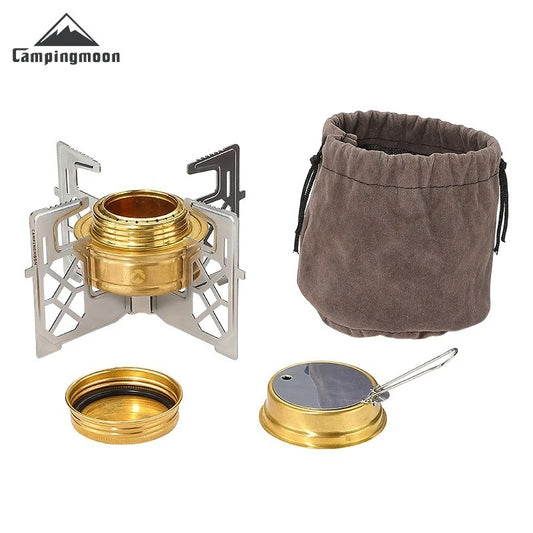 CAMPINGMOON AS-1/AS-ST Outdoor Small Picnic Equipment Alcohol Stove Brass Stove Liquid Alcohol Stove Head Portable Stove