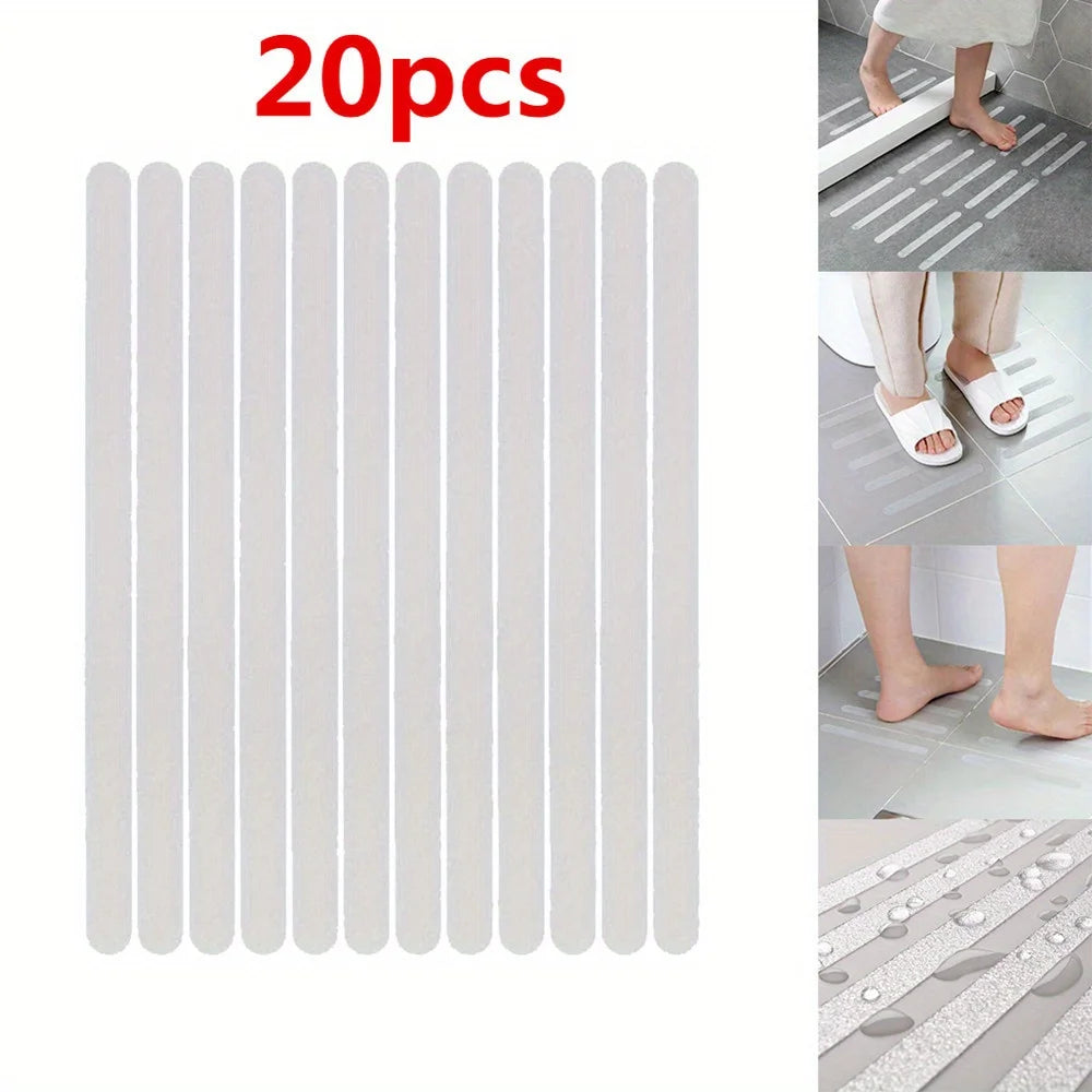 6/12/24/40 Pcs Anti Slip Strips Shower Stickers Colored Non Slip Bath Safety Strips for Bathtub Shower Stairs Floor