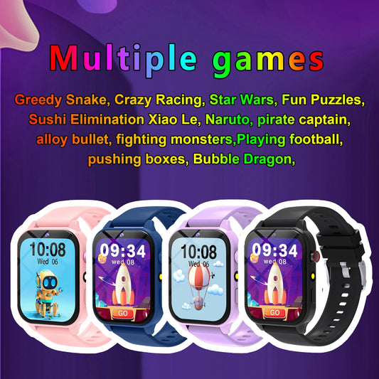 2025 New Smart Watch For Children HD Touch Screen Camera 18 Games Sleep Monitoring Alarm Clock Calculator Birthday Gift Boy Girl