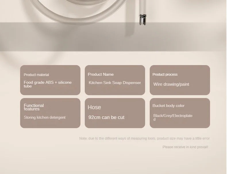 Kitchen Sink Soap Dispenser Detergent Soap Extender Detergent Presser for Detergent and Hand Soap Kitchen Accessories