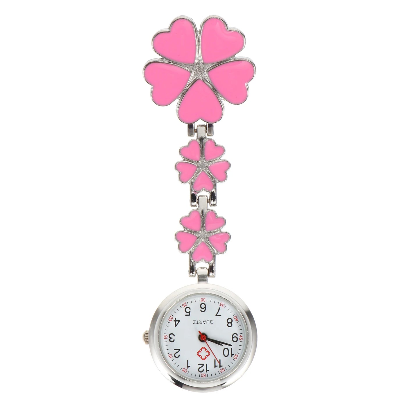 Nurse Watch- Womens Nurse Clip on Watch Nurse Fob Watch Nursing Pin Clip Watch Nurse Fob Watch ( White )