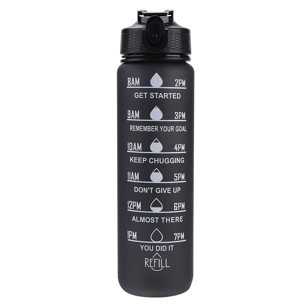 1 Liter Water Bottle Motivational Sport Water Bottle Leakproof Bottles Drinking Outdoor Travel Gym Fitness Jugs for Kitchen Cups