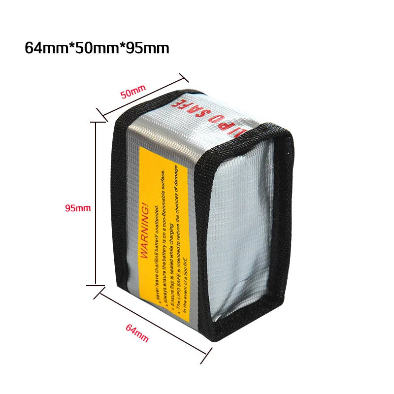 High Quality Fireproof & Waterproof Explosion-proof RC LiPo Battery Safety Bag Safe Guard Charge Sack 90*64*50MM