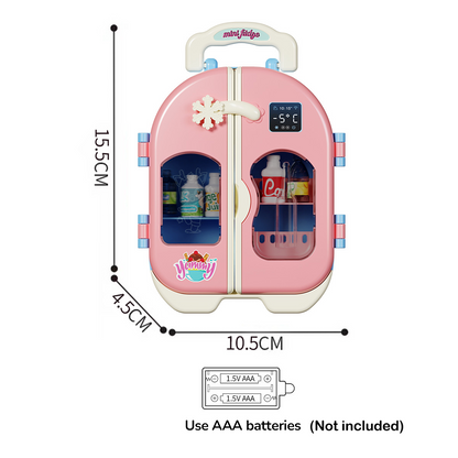 Mini Double Door Refrigerator  Simulation Fridge Kitchen Furniture Pretend Play Educational Toy Home Accessories Children's Gift