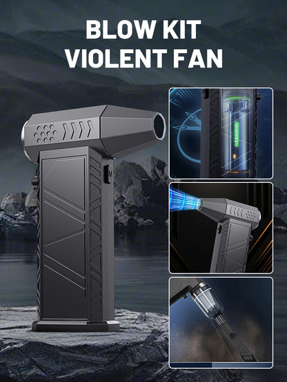 X9 Violent Fan 300000RPM Powerful Air Blower Vacuum Cleaner Type-C Charging Strong Winds 58m/s Brushless Turbo Jet Blower Dryer