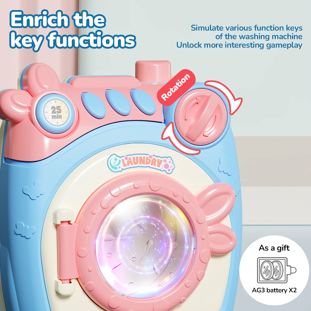 Mini Double Door Refrigerator  Simulation Fridge Kitchen Furniture Pretend Play Educational Toy Home Accessories Children's Gift