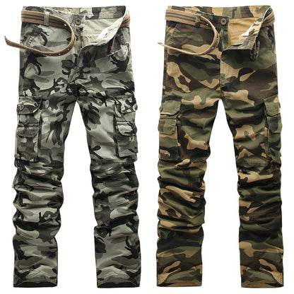 2024 Mens Trousers Autumn Army Green Fashion Men Cargo Pants Male Camouflage Pants size 38