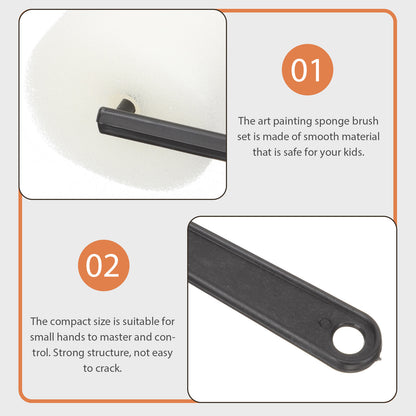 Foam Brushes 15Pcs Foam Paint Brushes Drawing Sponges Roller Kit Sponges Rolling Brush Rollers Foam Sponges Brush Painting