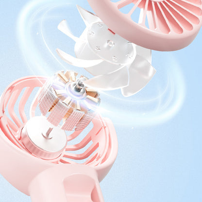 Mini Portable Handheld Fan With Spray Mister Humidifier USB Rechargeable Handheld Fan Adjustable Silent Water Spray Mist Fan