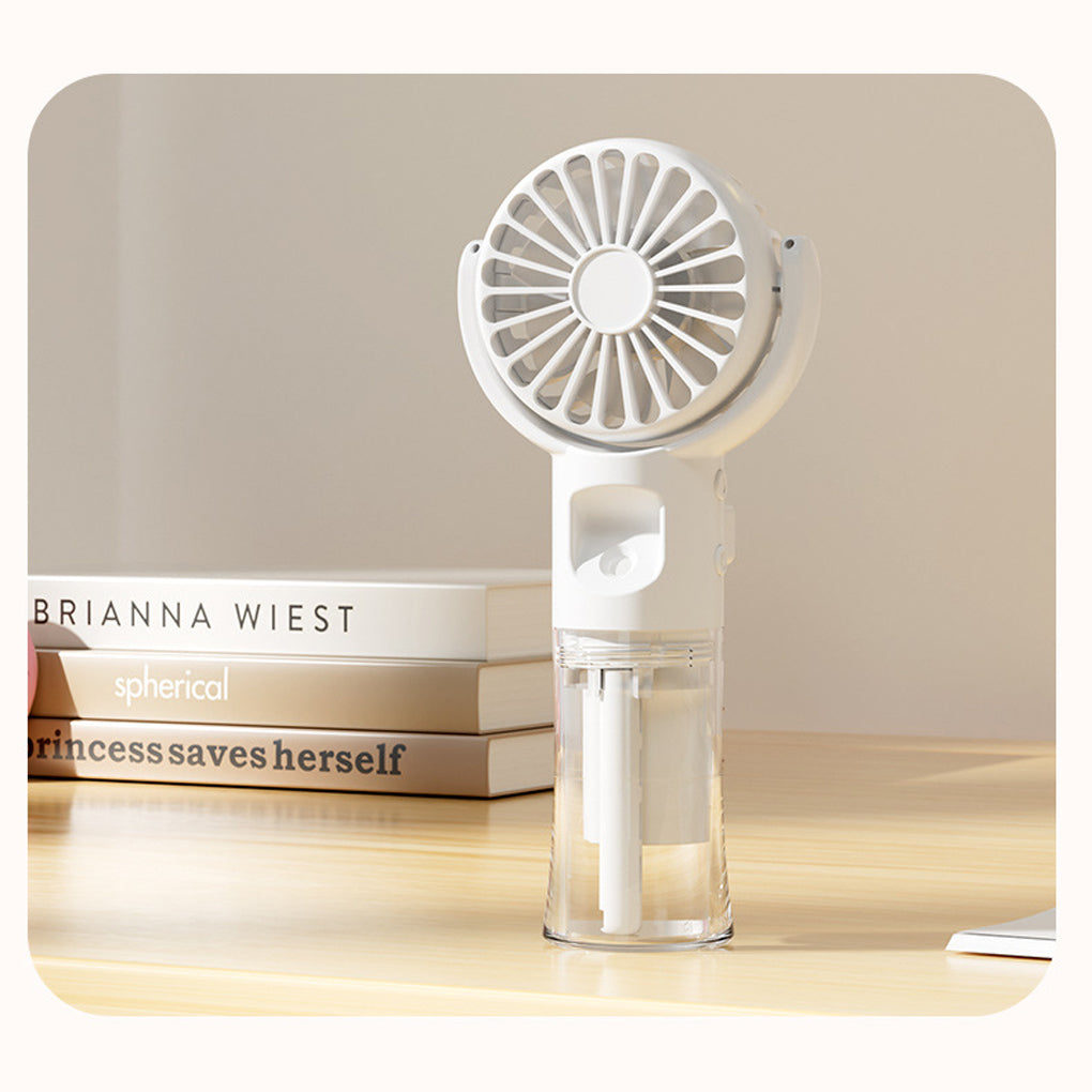 Mini Portable Handheld Fan With Spray Mister Humidifier USB Rechargeable Handheld Fan Adjustable Silent Water Spray Mist Fan