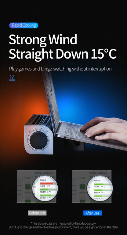 llano Laptop Radiator Laptop Cooler Laptop Stand Adjustable Size Wind Speed With RGB Light