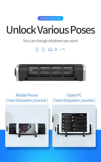 llano Laptop Radiator Laptop Cooler Laptop Stand Adjustable Size Wind Speed With RGB Light