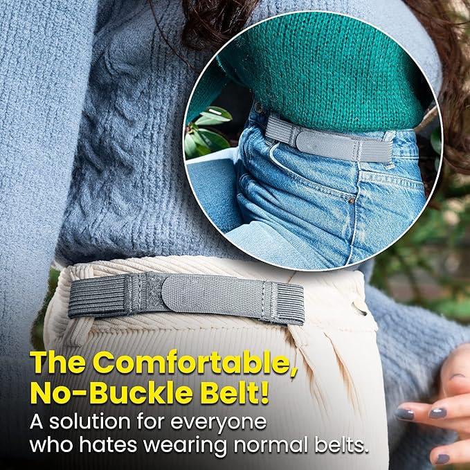 No Buckle Belt Stretch Elastic Jeans Belt Belt Buckle Elastic Waistband Lazy Invisible Belt Universal No Buckle Elastic Belt