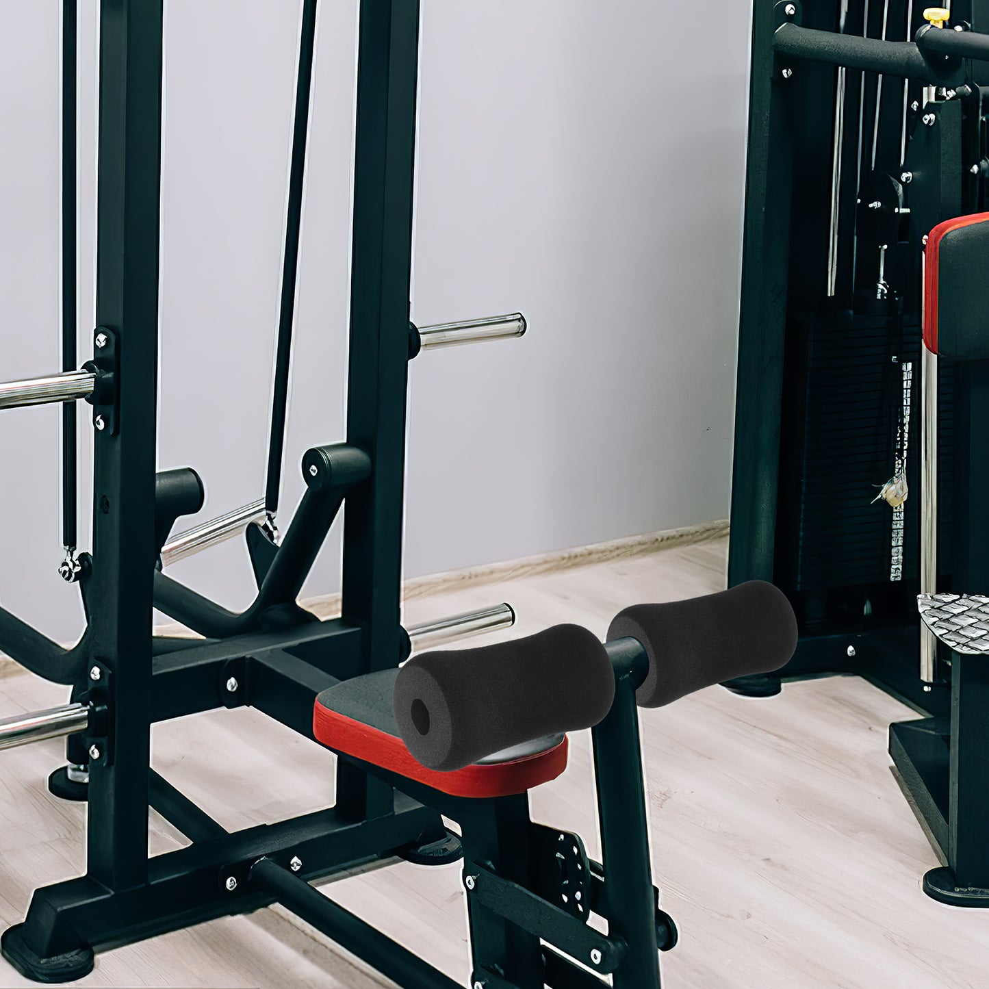 4pcs Foot Foam Pads Black Foam Rollers Replacement For Leg Extension For Weight Bench Home Bench And Gym Workout Machines