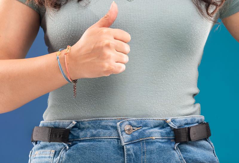 No Buckle Belt Stretch Elastic Jeans Belt Belt Buckle Elastic Waistband Lazy Invisible Belt Universal No Buckle Elastic Belt