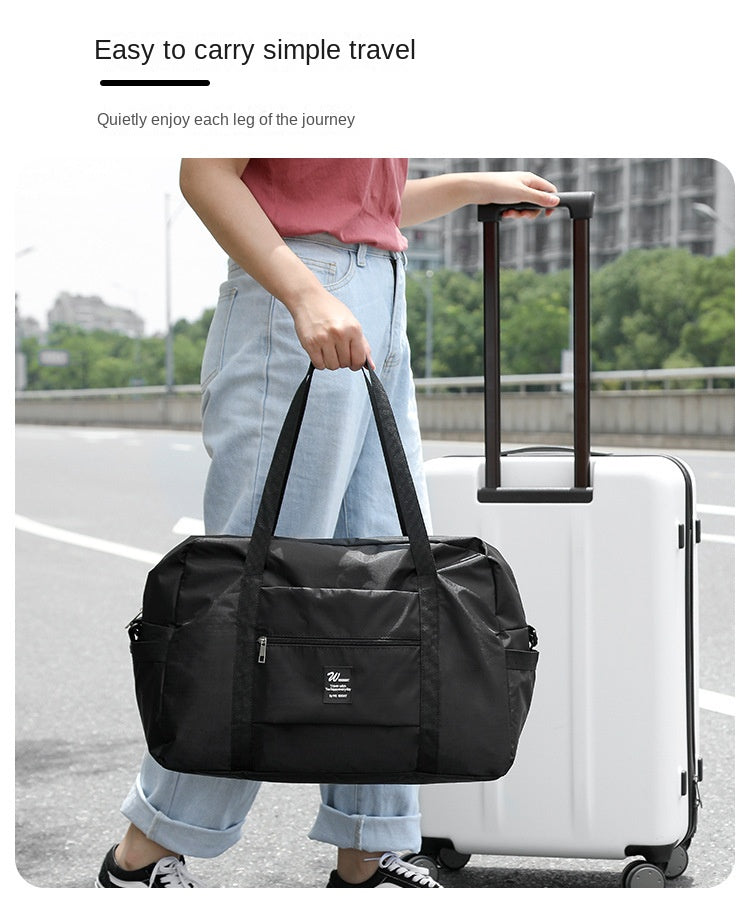 2025 Newest Moving Luggage Bag Hand-held Drawbar Travel Bag Women's Business Foldable Travel Clothing Storage Bag