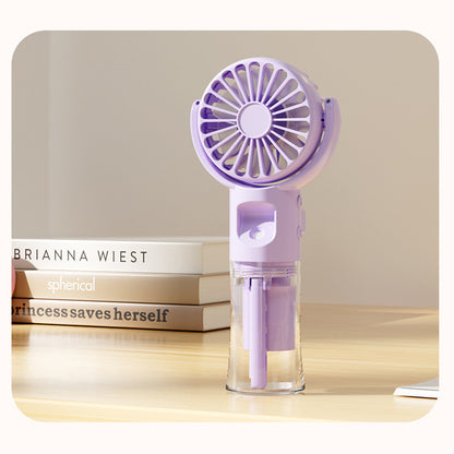 Mini Portable Handheld Fan With Spray Mister Humidifier USB Rechargeable Handheld Fan Adjustable Silent Water Spray Mist Fan