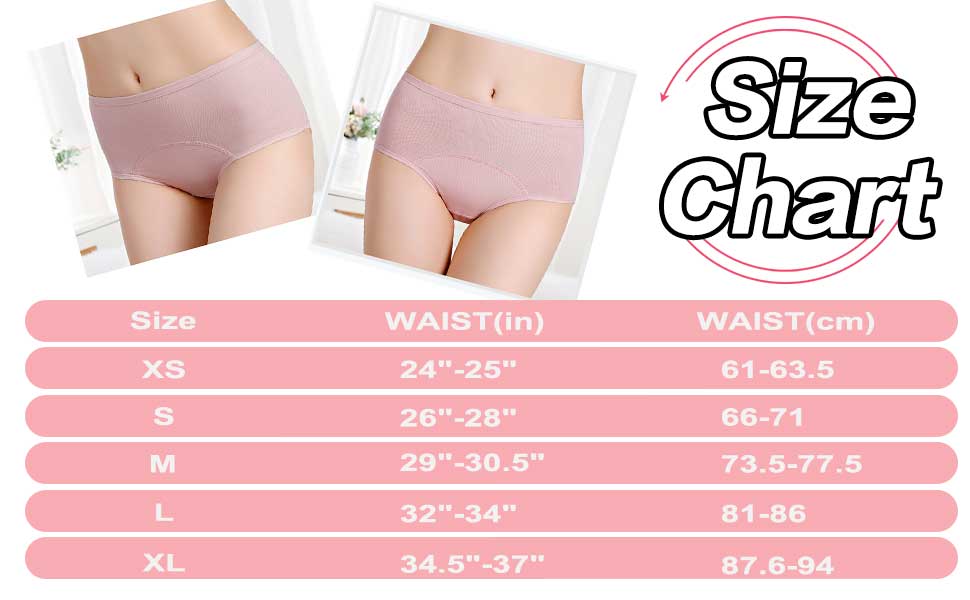 5PCS Menstrual Panties Physiological Pants Teens Breathable Leakproof Briefs Women Postpartum Underwear
