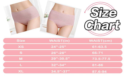 5PCS Menstrual Panties Physiological Pants Teens Breathable Leakproof Briefs Women Postpartum Underwear