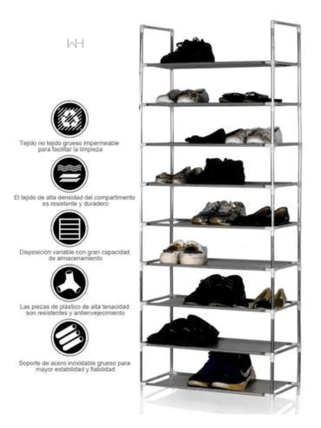 9 tier shoe rack, shoe storage, home organization, room organization, space saving
