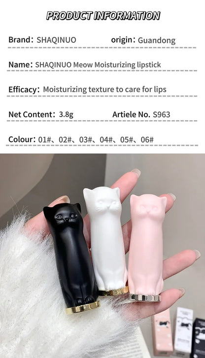 Cute Cat Lip Balm to Improve Lip Dryness And Improve Dull Skin Students Autumn And Winter Moisturizing And Hydrating Li