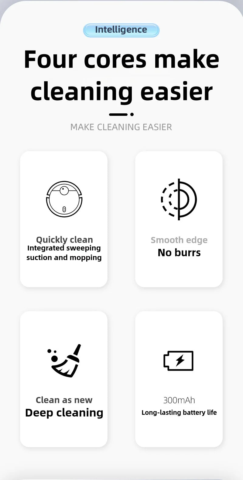 Mini Smart Household Robot Vacuum Cleaner Household Self-Cleaning Sweep and Wet Mopping  Rechargeable Electric Vacuum Robotic