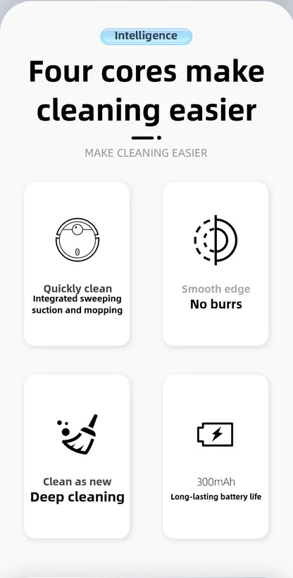 Mini Smart Household Robot Vacuum Cleaner Household Self-Cleaning Sweep and Wet Mopping  Rechargeable Electric Vacuum Robotic