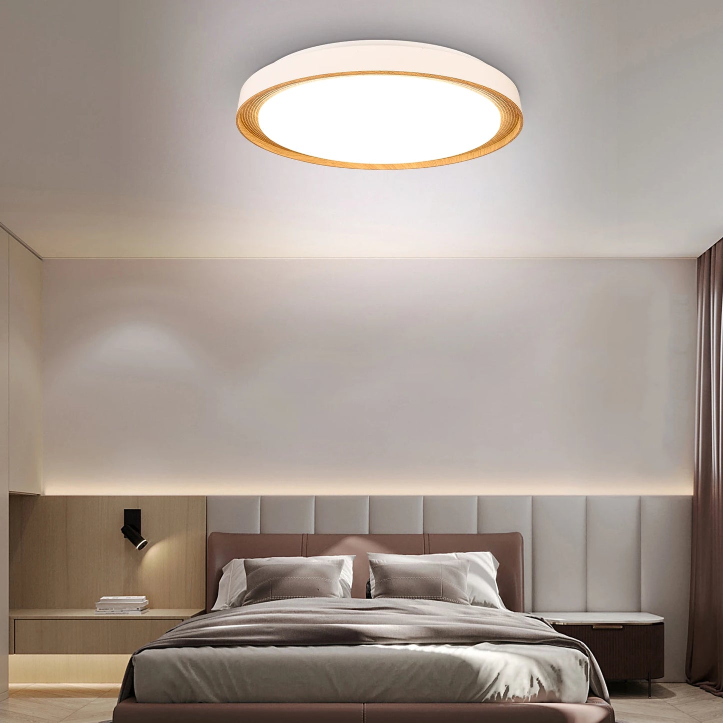Modern LED Ceiling Light Wood  Home Lightng Living Room Kitchen Bedroom Bathroom Room Surface Ceiling Lamp Home Decoration