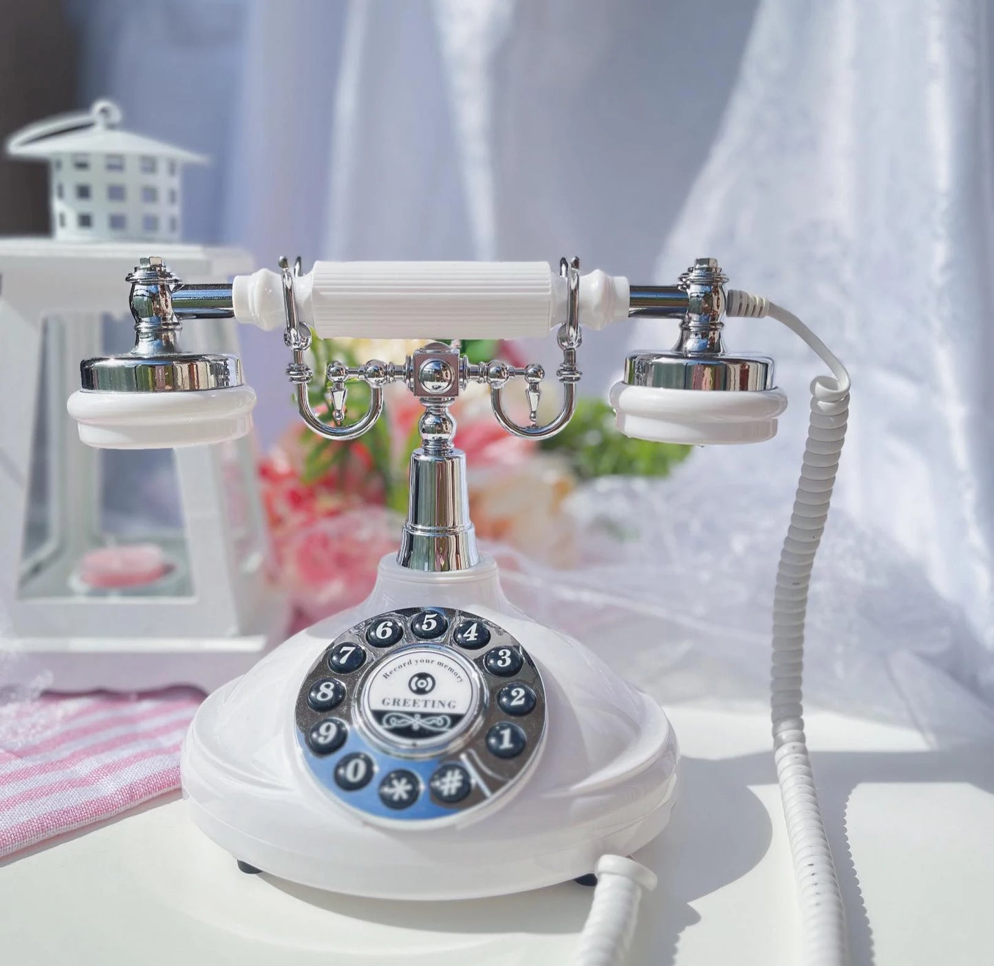 Audio Guest Book Wedding Telephone Classic Retro Craftsmanship Wedding Guestbook For Confessional Wedding Birthday Party Messag