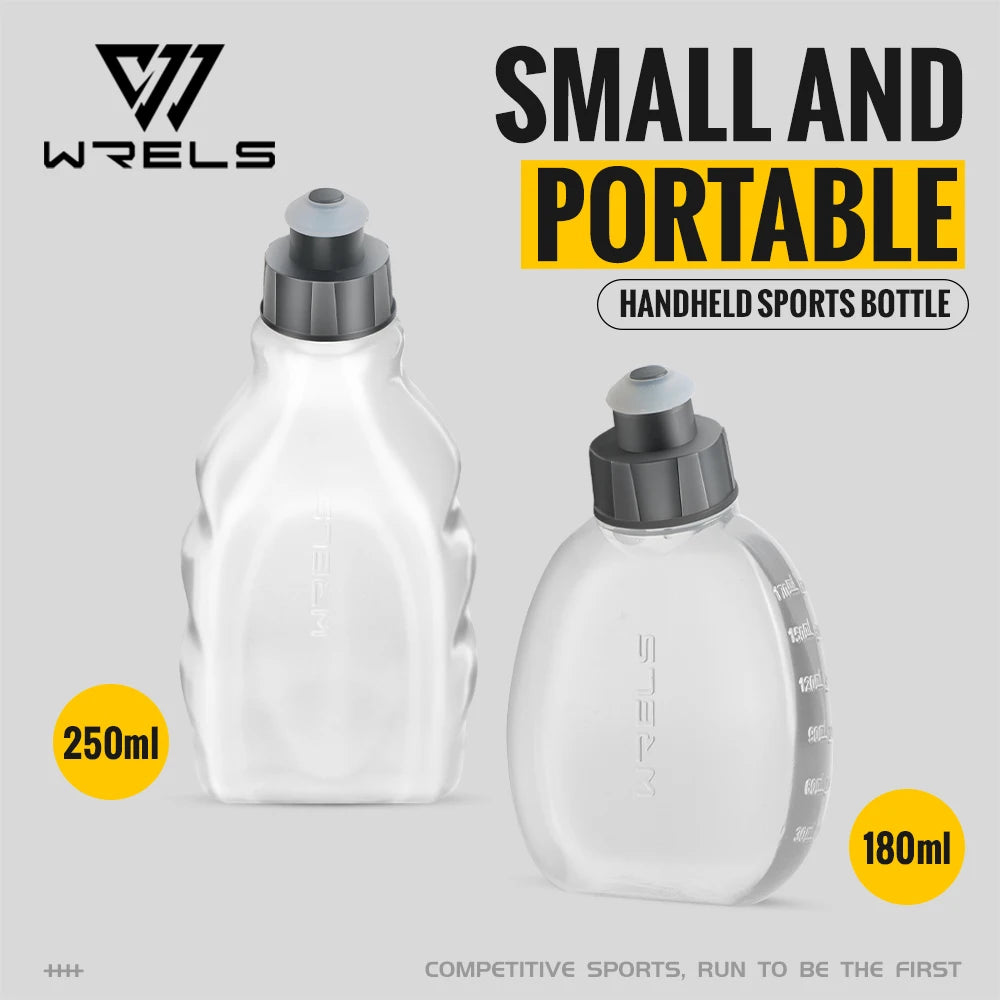 WRELS Sports Water Bottles Handheld Hydration Running Water Bottles BPA-Free Water Bottles for the Running Hydration Belt 250ml