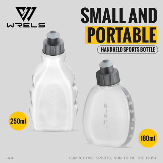 WRELS Sports Water Bottles Handheld Hydration Running Water Bottles BPA-Free Water Bottles for the Running Hydration Belt 250ml