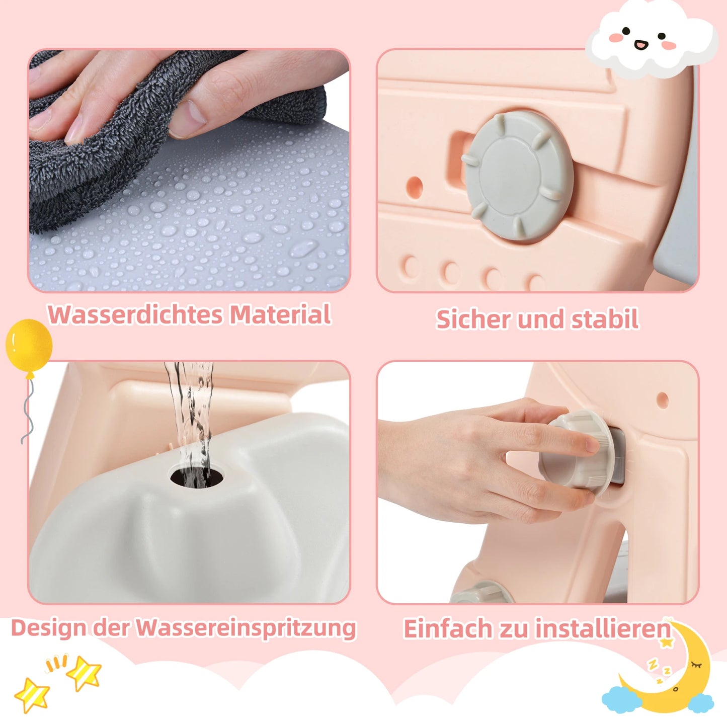 Comanlai Slide for children,4 in 1 children's slide swing with basketball stand,climbing ladder,swing slide garden