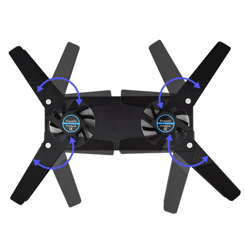 Laptop Cooling Pad Laptop Cooler USB Powered Cooling Pad Bracket 2 Fans for Laptop Universal 7 15" 1 Laptop Stand