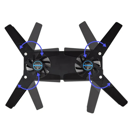 Laptop Cooling Pad Laptop Cooler USB Powered Cooling Pad Bracket 2 Fans for Laptop Universal 7 15" 1 Laptop Stand