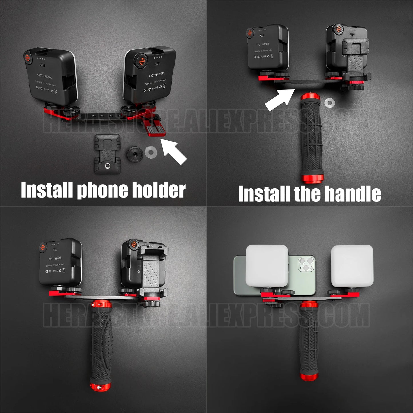 Dental Photo LED Light. Dental Photography Light. Macro, Polarizer, Intraoral, Denture Photo With Phone Lamp For Dentistry