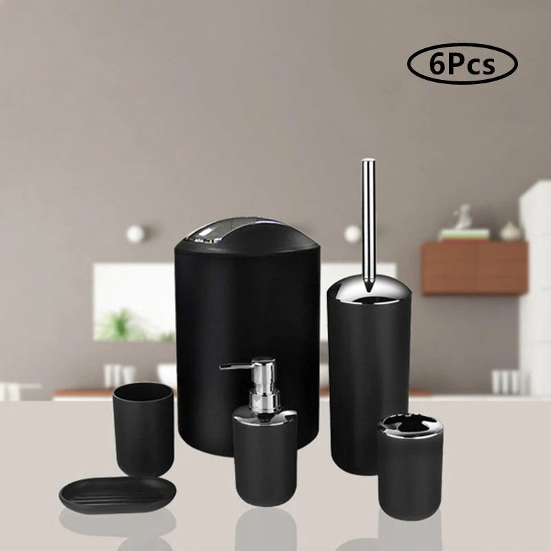 New luxury 4/6 piece bathroom accessories set various styles solid color high-end bathroom accessories set