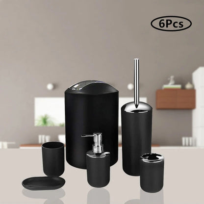 New luxury 4/6 piece bathroom accessories set various styles solid color high-end bathroom accessories set